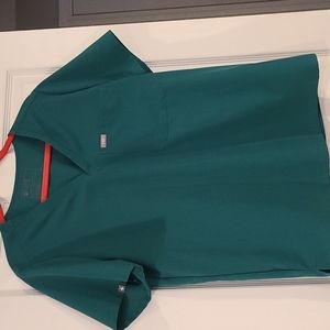 Figs XL Hunter Green Catarina Scrub Top